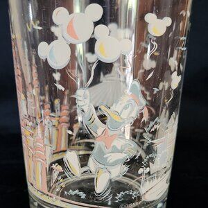 Disney Vintage McDonald’s Glass 25th Anniversary Walt Disney World Donald Duck